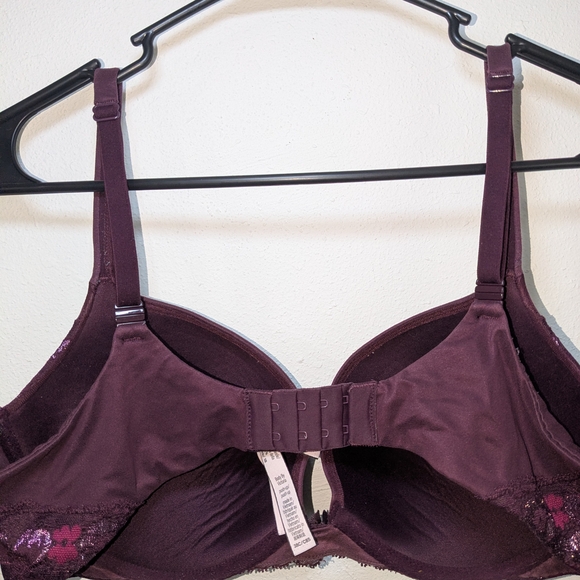 Victoria's Secret-Body By Victoria Push Up- Burgundy Lace Bra-38C - Picture 3 of 4